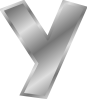 free vector Effect Letters Alphabet Y Silver clip art