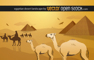 free vector Egyptian Desert Landscape