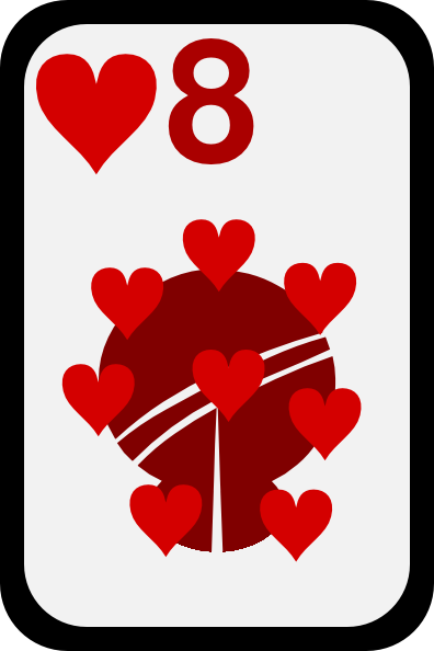 free vector Eight Of Hearts clip art