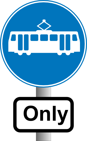 free vector Electric Metro Bus Road Sign Station clip art