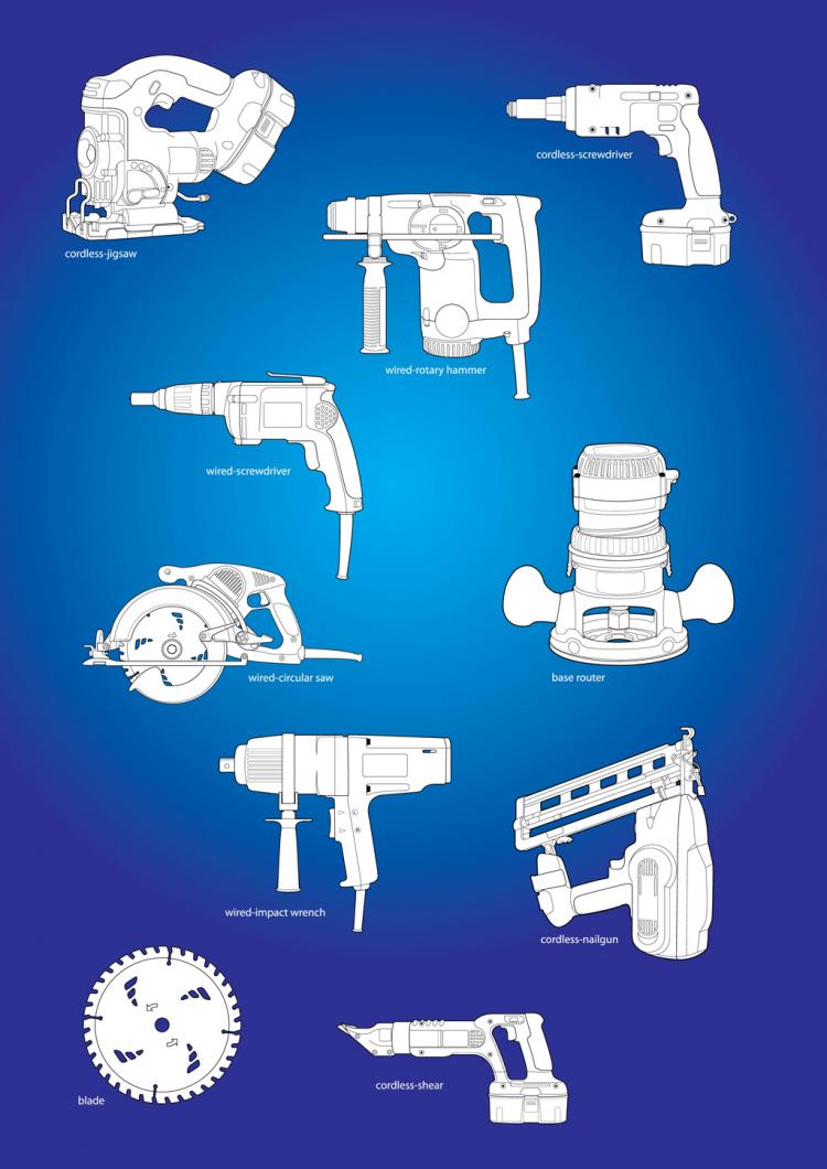 free vector Electric Power Tools