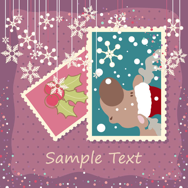 free vector Elegant christmas stamp vector