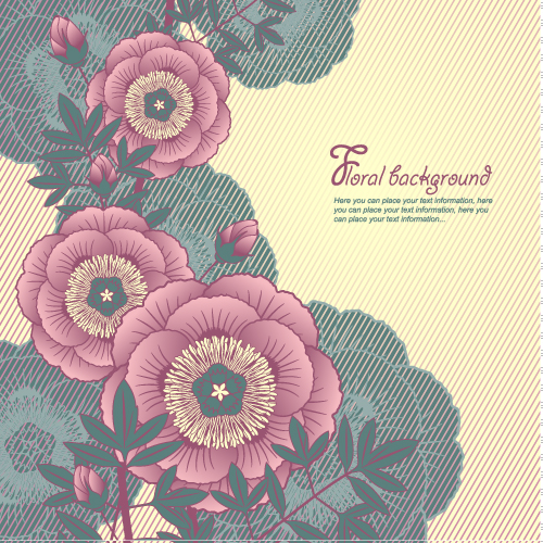 free vector Elegant floral background 01 vector