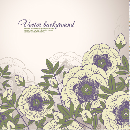 free vector Elegant floral background 04 vector