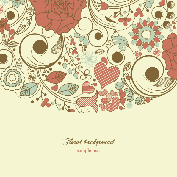 Elegant floral background pattern (18004) Free EPS Download / 4 Vector