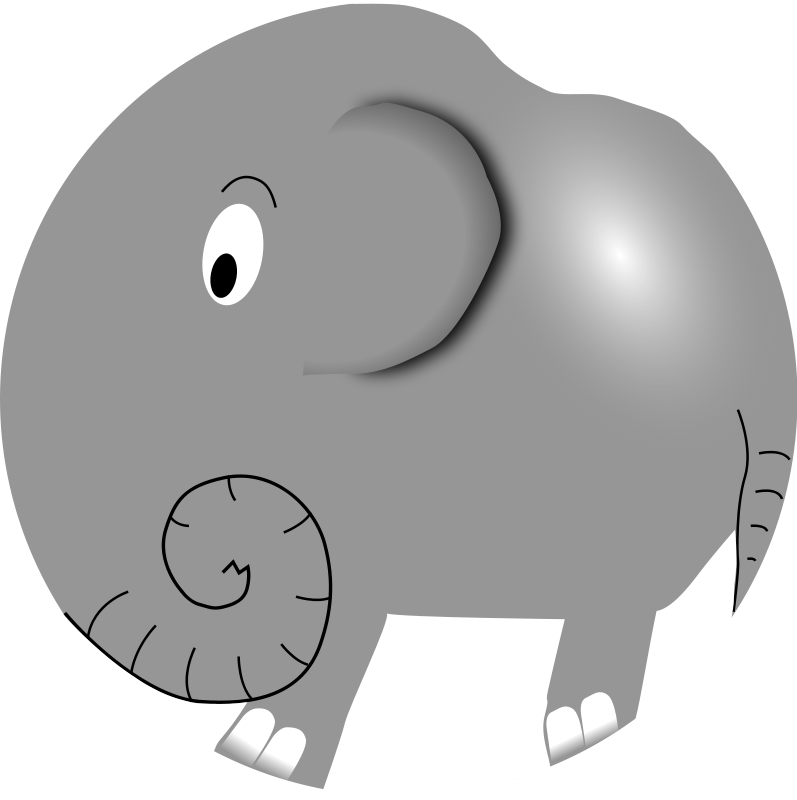 Download Elephant - Funny Little Cartoon (98881) Free SVG Download ...