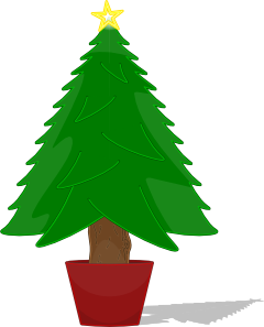 free vector Elkbuntu Glossy Christmas Tree clip art