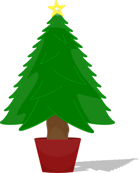 free vector Elkbuntu Glossy Christmas Tree clip art