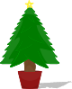 free vector Elkbuntu Glossy Christmas Tree clip art