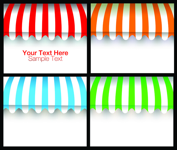free vector Empty vector awning advertising