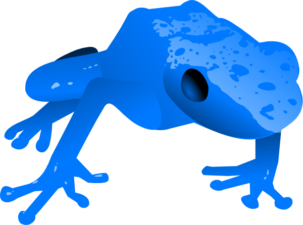 free vector Endangered Blue Poison Dart Frog clip art