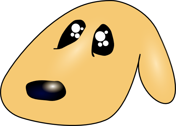 sad dog face clip art