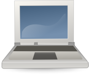free vector Etiquette Laptop Icon Symbol clip art
