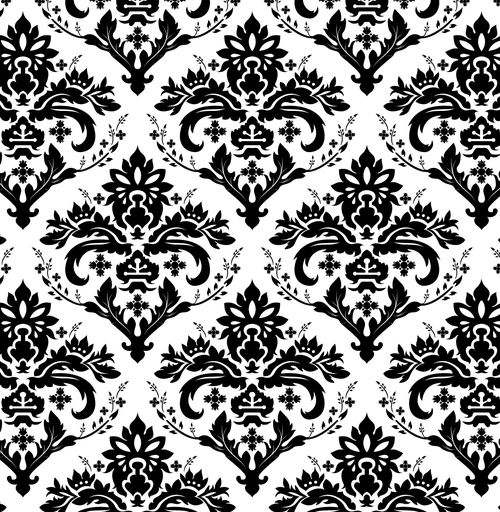 European background of black and white pattern vector Free Vector / 4Vector