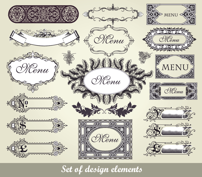 free vector European classic lace pattern 02 vector