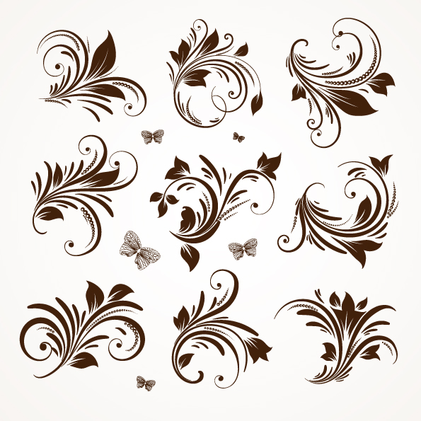 free vector European classic lace pattern 05 vector
