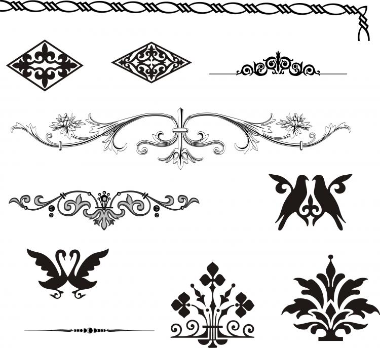 Download European gorgeous pattern element vector Free Vector / 4Vector