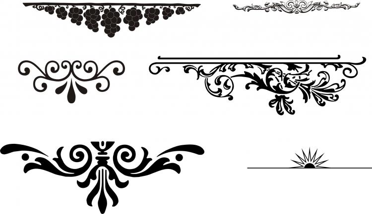 European gorgeous pattern element (23611) Free AI, EPS Download / 4 Vector