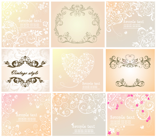 free vector European lace pattern 01 vector