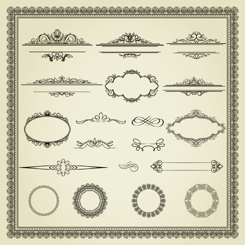 free vector European lace pattern 01 vector