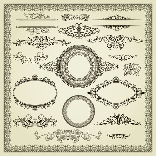 free vector European lace pattern 02 vector