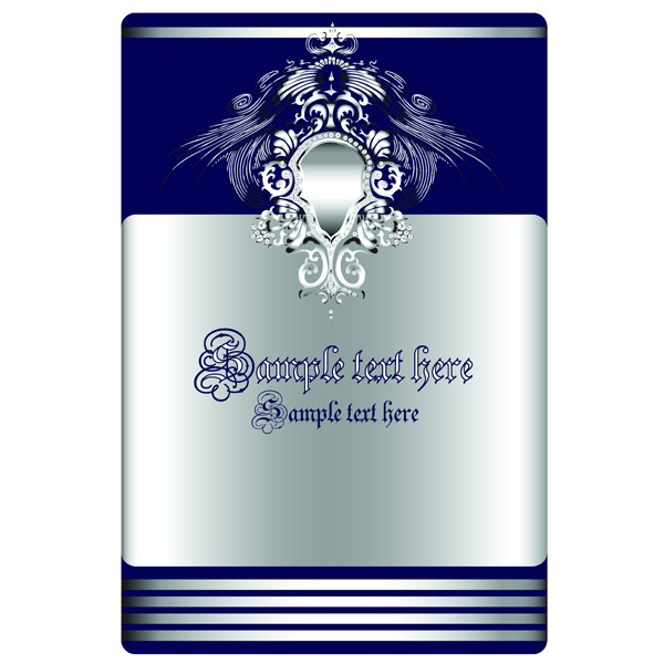 free vector European pattern vector bottle attached