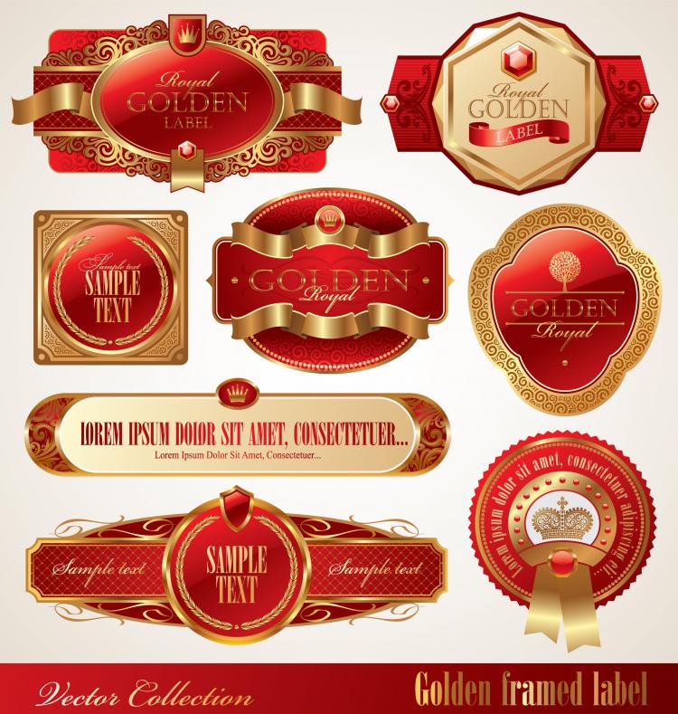 free vector Europeanstyle bottle of red label vector
