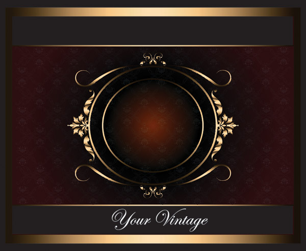 free vector Europeanstyle gold frame pattern vector