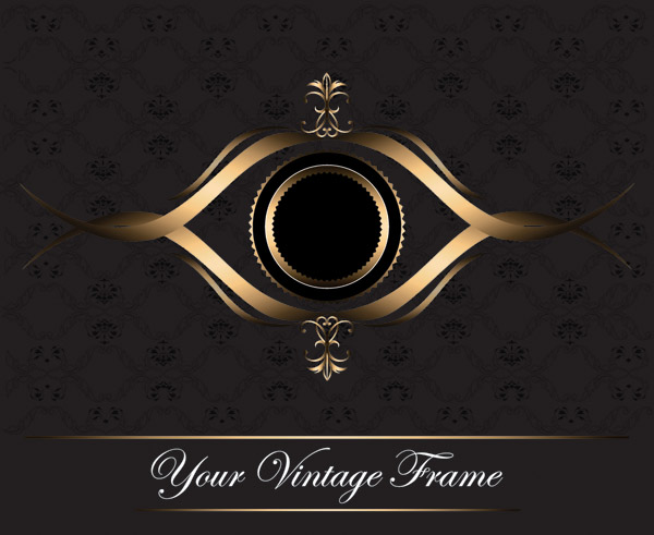 free vector Europeanstyle gold frame pattern vector