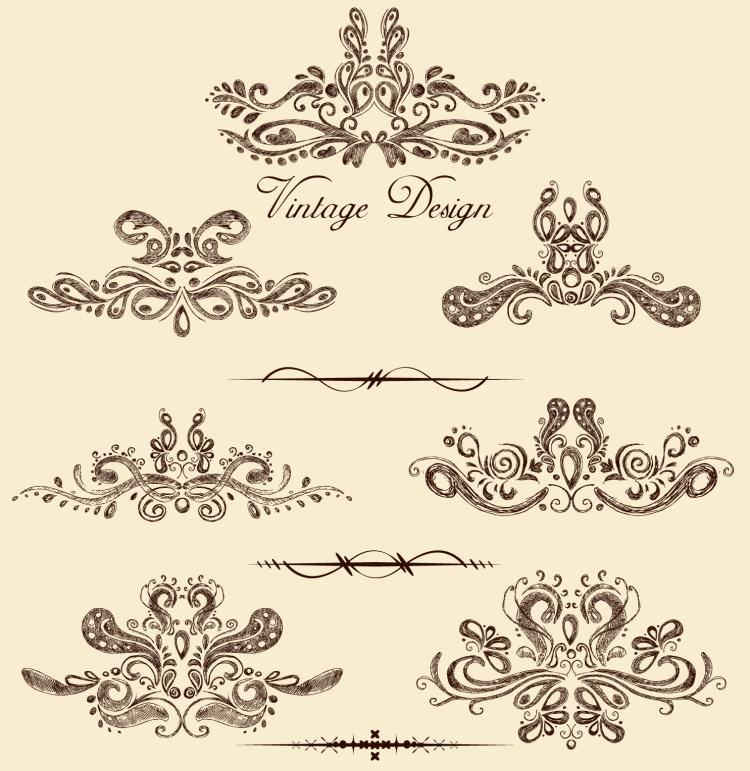 free vector Europeanstyle lace pattern 03 vector