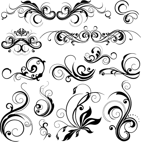 free vector Exquisite fashion pattern vector material package-3
