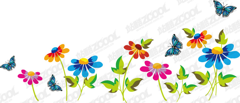 free vector Exquisite flowers vector material