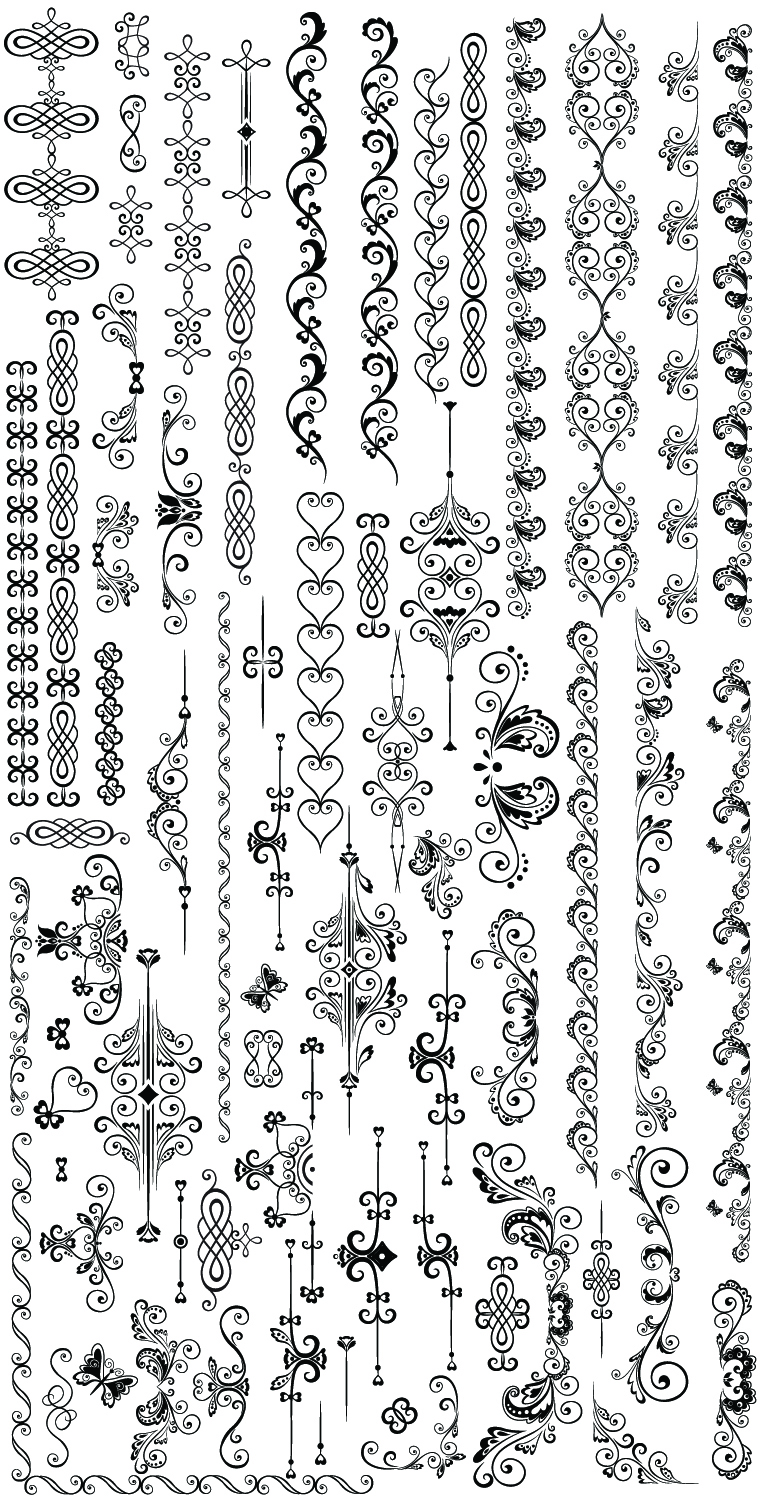 Exquisite lace pattern 02 vector Free Vector / 4Vector
