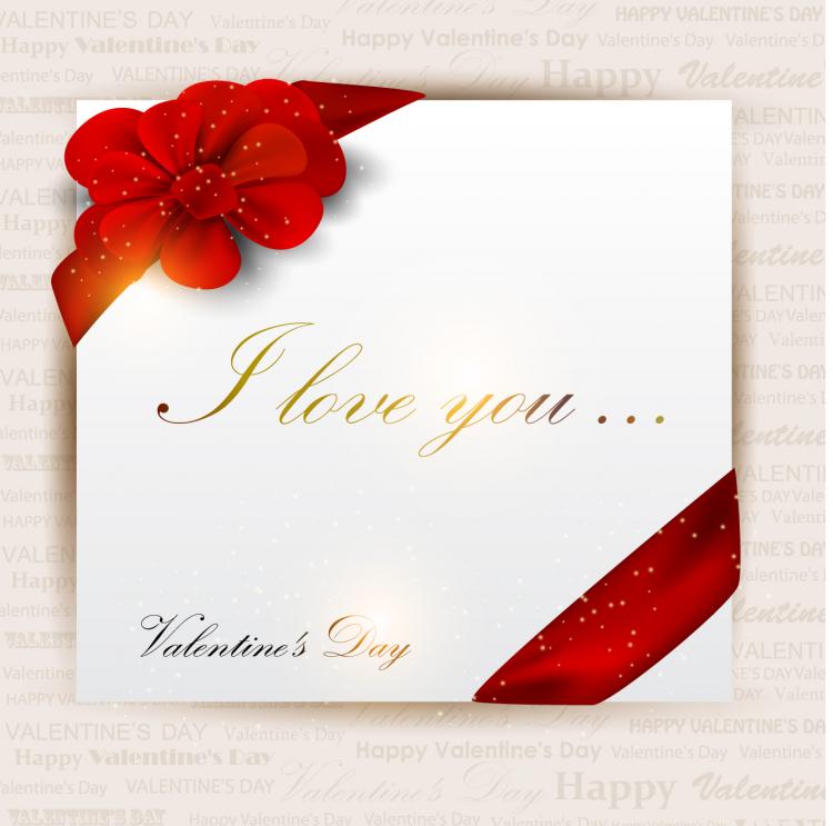 free vector Exquisite valentine39s day greeting card vector
