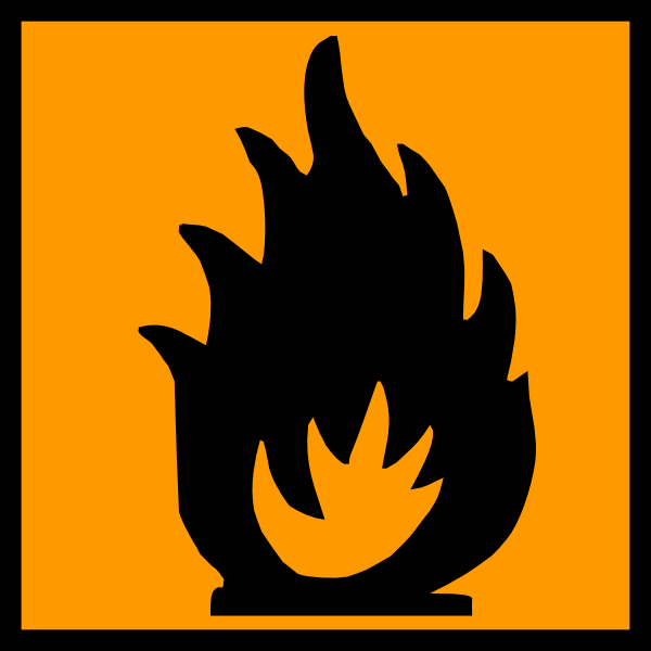 free vector Extremely Flammable clip art