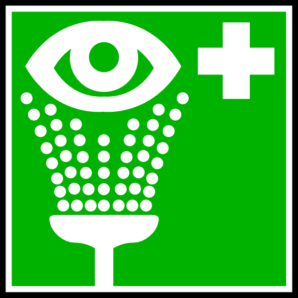 free vector Eye Rinsing Cleaning Medical clip art