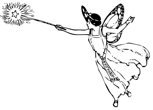 Fairy With Wand clip art (104374) Free SVG Download / 4 Vector