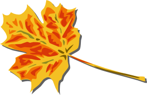 free vector Fall Coloured Leaf clip art