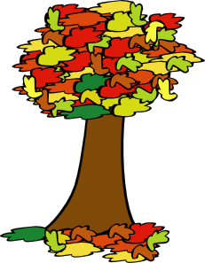 free vector Fall Coloured Tree clip art