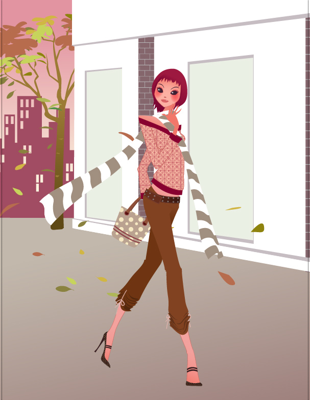 free vector Fall fashion beauty personalized