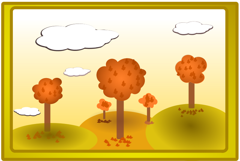 free vector Fall landscape 3