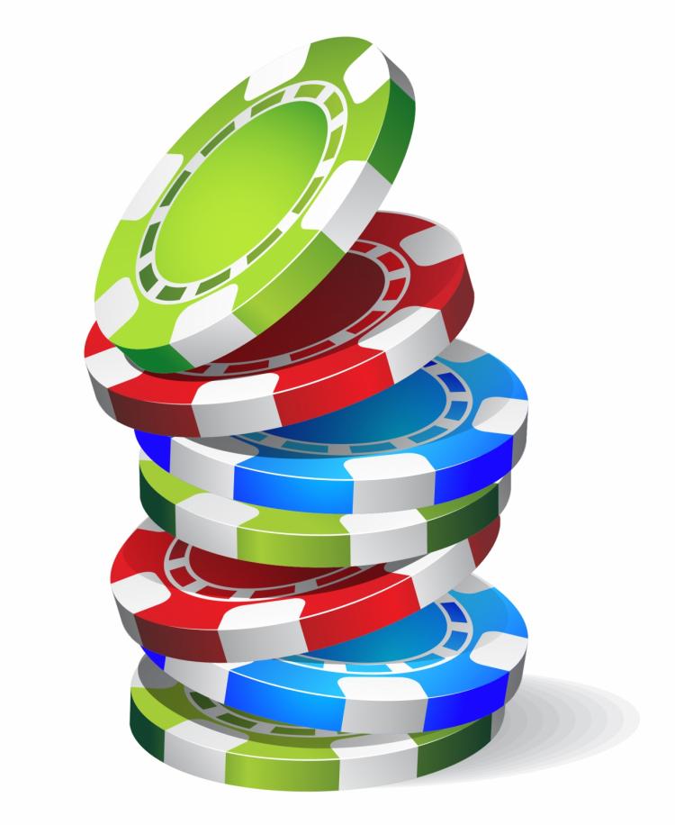 free vector Falling casino chips