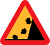 free vector Falling Rocks From Rhs Roadsign clip art