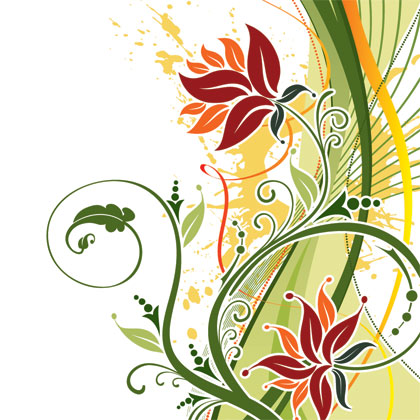 free vector Fashion Floral Background Vector