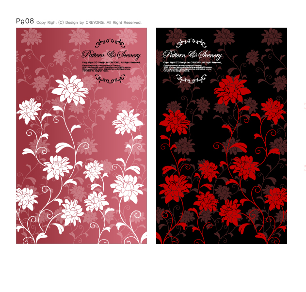 free vector Fashion flower pattern background vector