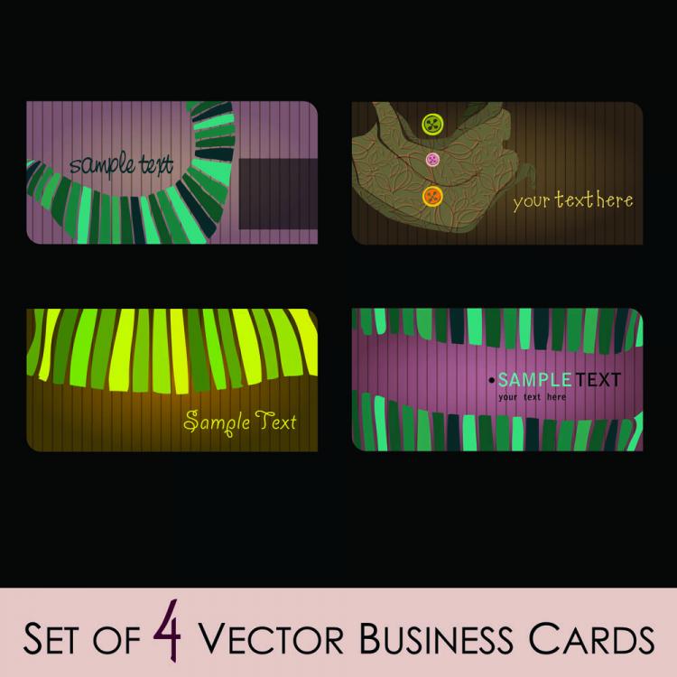free vector Fashion illustrator business card 01 vector