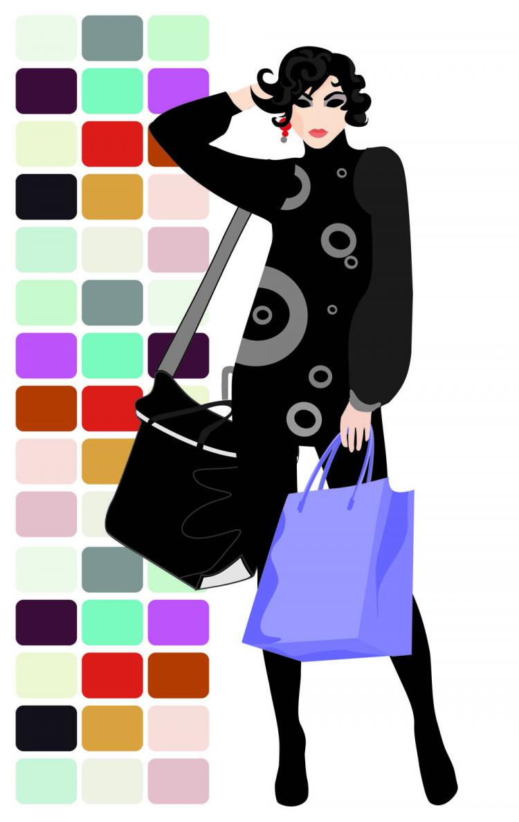 free vector Fashion shopping beauty silhouette 05 vector