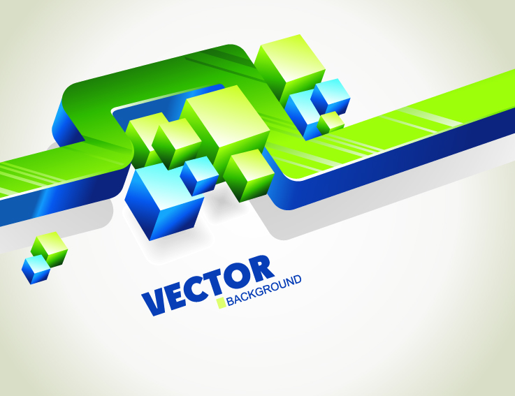 free vector Fashion threedimensional geometric vector background