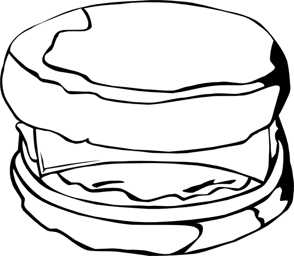 free vector Fast Food Breakfast Egg And Cheese Biscuit clip art