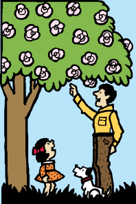 Download Father And Daughter Under Tree clip art (105585) Free SVG ...